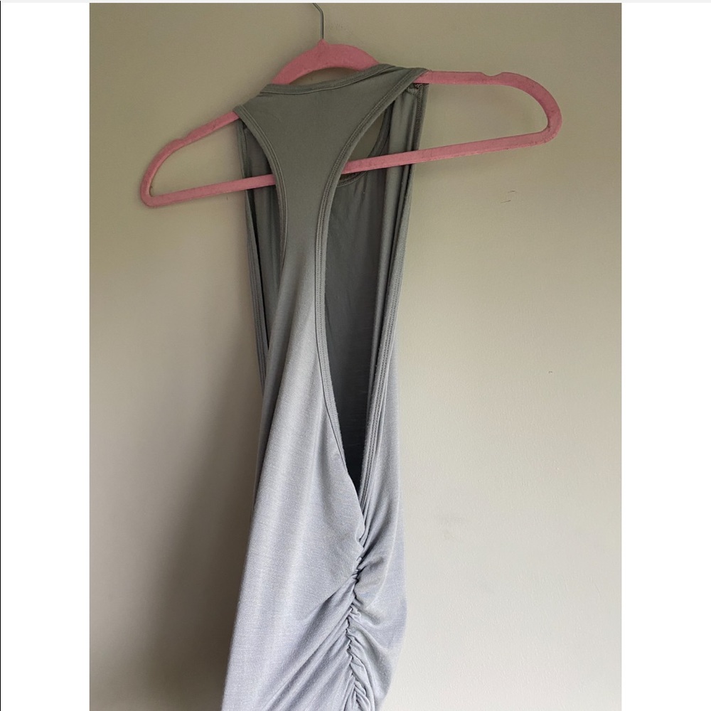 NWOT Go Couture Gray Racerback Side Ruched Dress - Picture 7 of 7